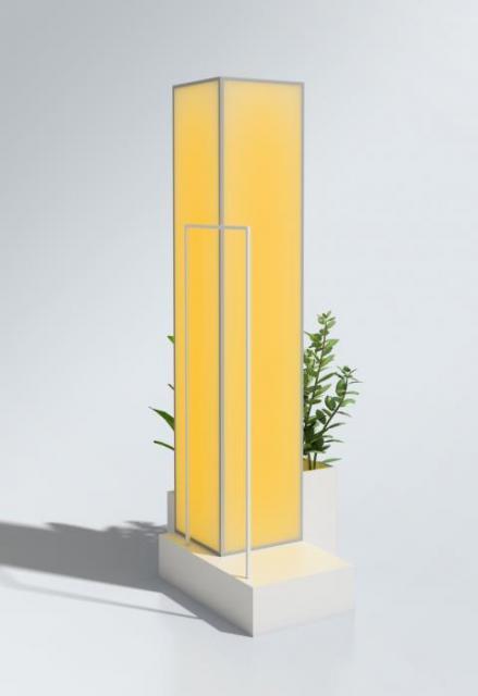 Outdoor dekoration - column with lightening